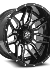 XF Off-Road XF-222 Wheel 20x10 6x135|6x139.7 -24mm Gloss Black Milled                                     - XF-222201061351397-24GBM - Image 2