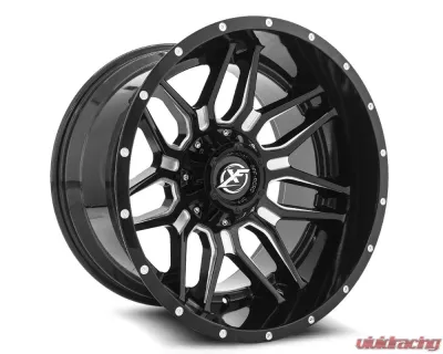 XF Off-Road XF-222 Wheel 20x10 6x135|6x139.7 -24mm Gloss Black Milled - XF-222201061351397-24GBM