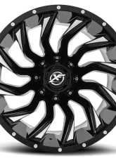 XF Off-Road XF-224 Wheel 22x12 Blank -44mm Gloss Black Milled                                     - XF-22422125X6XBL-44GBM - Image 2