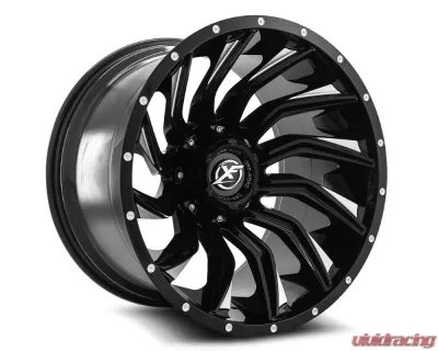 XF Off-Road XF-224 Wheel 22x12 Blank -44mm Gloss Black Milled - XF-22422125X6XBL-44GBM