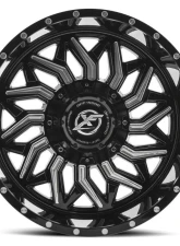 XF Off-Road XF-228 Wheel 20x12 5x114.3|5x127 -44mm Gloss Black Milled                                     - XF-228201251143127-44GBML - Image 2