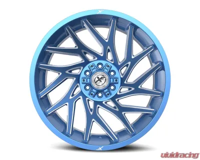 XF Off-Road XF-229 Wheel 20x9 5x127|5x139.7 12mm Anodized Blue w/ Milled - XF-229209051271397+12ABM