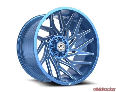 XF Off-Road XF-229 Wheel 20x9 5x127|5x139.7 12mm Anodized Blue w/ Milled - XF-229209051271397+12ABM