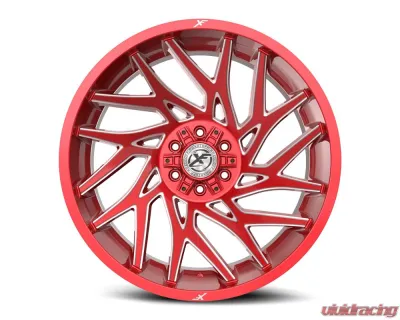 XF Off-Road XF-229 Wheel 20x10 6x135|6x139.7 -24mm Anodized Red w/ Milled - XF-229201061351397-24ARM