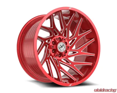 XF Off-Road XF-229 Wheel 20x10 6x135|6x139.7 -24mm Anodized Red w/ Milled - XF-229201061351397-24ARM