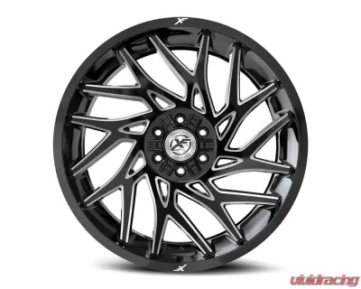 XF Off-Road XF-229 Wheel 20x10 6x135|6x139.7 -24mm Gloss Black Milled - XF-229201061351397-24GBM