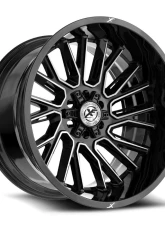 XF Off-Road XF-230 Wheel 18x9 5x127|5x139.7 0mm Gloss Black Milled                                     - XF-230189051271397+0GBML - Image 2