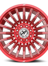 XF Off-Road XF-231 Wheel 24x12 8x165.1|8x180 -44mm Anodized Red w/ Milled                                     - XF-231241281651180-44ARM - Image 2