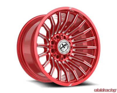 XF Off-Road XF-231 Wheel 24x12 8x165.1|8x180 -44mm Anodized Red w/ Milled - XF-231241281651180-44ARM