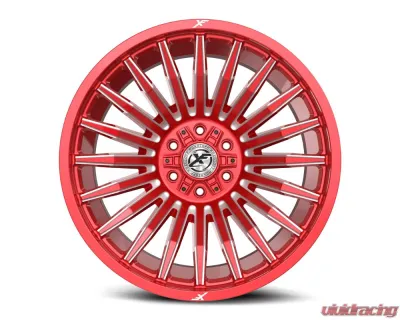 XF Off-Road XF-231 Wheel 24x12 5x127|5x139.7 -44mm Anodized Red w/ Milled - XF-231241251271397-44ARM