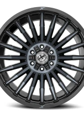XF Off-Road XF-231 Wheel 22x12 Blank -44mm Gloss Black Machined w/ Titanium                                     - XF-23122125/6XBLANK-44GBMTITDDT - Image 2