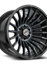 XF Off-Road XF-231 Wheel 22x12 Blank -44mm Gloss Black Machined w/ Titanium                                     - XF-23122125/6XBLANK-44GBMTITDDT - Image 2
