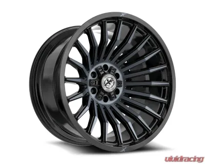 XF Off-Road XF-231 Wheel 22x12 Blank -44mm Gloss Black Machined w/ Titanium - XF-23122125/6XBLANK-44GBMTITDDT