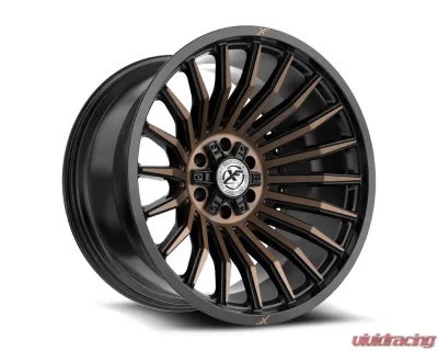 XF Off-Road XF-231 Wheel 24x12 Blank -44mm Satin Black w/ Bronze - XF-2312412BLANK-44SBMBRDDT