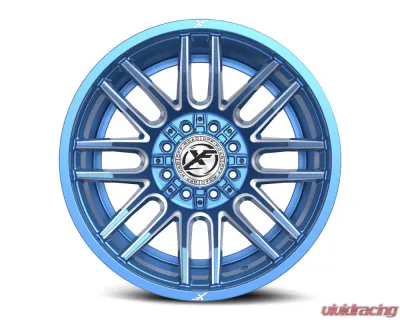 XF Off-Road XF-232 Wheel 20x12 8x170|8x180 -44mm Anodized Blue w/ Milled - XF-23220128170180-44ABML