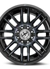 XF Off-Road XF-232 Wheel 22x12 8x170|8x165.1 -44mm Gloss Black Machined w/ Titanium                                     - XF-232221281701651-44GBMTITDDT - Image 2