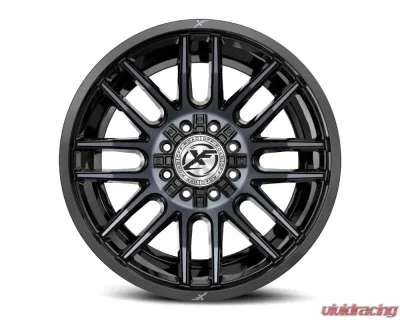 XF Off-Road XF-232 Wheel 22x12 8x170|8x165.1 -44mm Gloss Black Machined w/ Titanium - XF-232221281701651-44GBMTITDDT