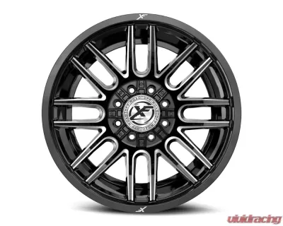 XF Off-Road XF-232 Wheel 20x10 8x165.1|8x180 -24mm Gloss Black Milled - XF-232201081651180-24GBM