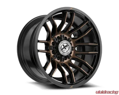 XF Off-Road XF-232 Wheel 20x12 8x170|8x180 -44mm Satin Black w/ Bronze - XF-23220128170180-44SBMBRDDT