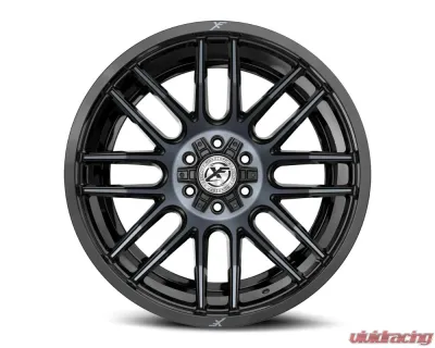 XF Off-Road XF-232 Wheel 26x14 Blank -76mm Gloss Black Machined w/ Titanium - XF-2322614BLANK-76GBMTITDDT