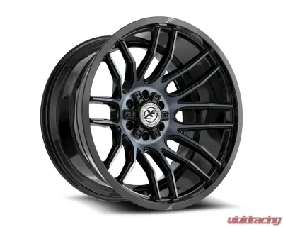 XF Off-Road XF-232 Wheel 26x14 Blank -76mm Gloss Black Machined w/ Titanium - XF-2322614BLANK-76GBMTITDDT
