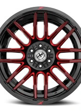 XF Off-Road XF-232 Wheel 26x12 Blank -44mm Gloss Black w/ Red Milled                                     - XF-2322612BLANK-44GBMLR - Image 2