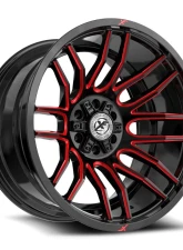 XF Off-Road XF-232 Wheel 26x12 Blank -44mm Gloss Black w/ Red Milled                                     - XF-2322612BLANK-44GBMLR - Image 2