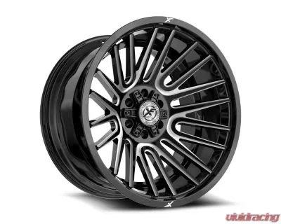 XF Off-Road XF-234 Wheel 22x10 5x127|5x139.7 -24mm Gloss Black Milled - XF-234221051271397-24GBML