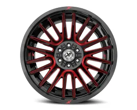 XF Off-Road XF-234 Wheel 17x9 5x127|5x139.7 12mm Gloss Black w/ Red Milled