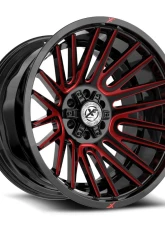 XF Off-Road XF-234 Wheel 26x12 Blank -44mm Gloss Black w/ Red Milled                                     - XF-2342612BLANK-44GBMRED - Image 2