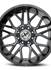 XF Off-Road XF-235 Wheel 20x12 8x165.1|8x170 -44mm Gloss Black Machined w/ Titanium                                     - XF-235201281651170-44BMTDT - Image 2