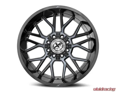 XF Off-Road XF-235 Wheel 20x12 8x165.1|8x170 -44mm Gloss Black Machined w/ Titanium - XF-235201281651170-44BMTDT