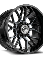 XF Off-Road XF-235 Wheel 20x12 8x165.1|8x170 -44mm Gloss Black Machined w/ Titanium                                     - XF-235201281651170-44BMTDT - Image 2