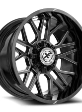 XF Off-Road XF-235 Wheel 22x12 8x170|8x165.1 -44mm Gloss Black Milled                                     - XF-235221281701651-44GBML - Image 2