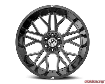 XF Off-Road XF-235 Wheel 22x12 5x127|5x139.7 -44mm Gloss Black Milled - XF-235221251271397-44GBM