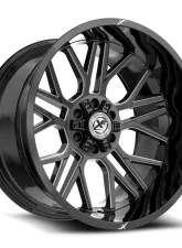 XF Off-Road XF-235 Wheel 22x12 5x127|5x139.7 -44mm Gloss Black Milled                                     - XF-235221251271397-44GBM - Image 2