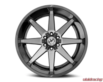 XF Off-Road XF-236 Wheel 22x12 5x127|5x139.7 -44mm Gloss Black Brushed - XF-236221251271397-44GBUDT
