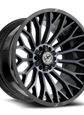 XF Off-Road XF-237 Wheel 26x12 5x127|5x139.7 -44mm Gloss Black Machined w/ Titanium                                     - XF-237261251271397-44BMTDT - Image 2