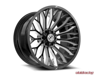 XF Off-Road XF-237 Wheel 26x12 5x127|5x139.7 -44mm Gloss Black Milled - XF-237261251271397-44GBM