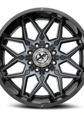 XF Off-Road XF-238 Wheel 22x10 8x165.1|8x170 -18mm Gloss Black Machined w/ Titanium                                     - XF-238221081651170-18BMTDT - Image 2