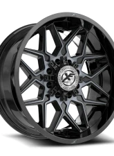 XF Off-Road XF-238 Wheel 22x10 8x165.1|8x170 -18mm Gloss Black Machined w/ Titanium                                     - XF-238221081651170-18BMTDT - Image 2