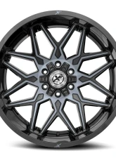 XF Off-Road XF-238 Wheel 24x12 5x127|5x139.7 -44mm Gloss Black Machined w/ Titanium                                     - XF-238241251271397-44GBMTITDDT - Image 2