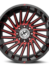 XF Off-Road XF-239 Wheel 22x12 8x165.1|8x170 -44mm Gloss Black w/ Red Milled                                     - XF-239221281651170-44GBMRED - Image 2