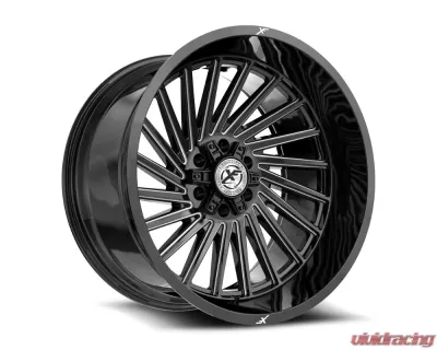 XF Off-Road XF-239 Wheel 26x12 6x135|6x139.7 -44mm Gloss Black Milled - XF-239261261351397-44GBML