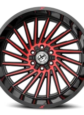 XF Off-Road XF-239 Wheel 26x12 6x135|6x139.7 -44mm Gloss Black w/ Red Milled                                     - XF-239261261351397-44GBMLR - Image 2