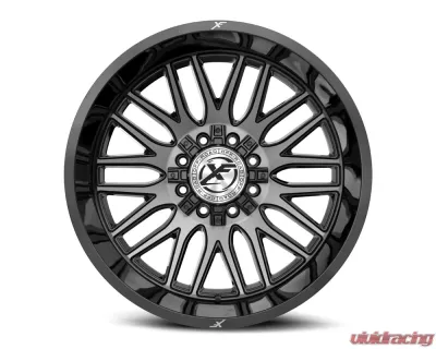XF Off-Road XF-240 Wheel 24x14 8x165.1|8x170 -76mm Gloss Black Brushed - XF-240241481651170-76GBUDT