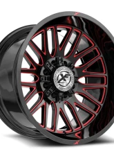 XF Off-Road XF-240 Wheel 26x14 Blank -76mm Gloss Black w/ Red Milled                                     - XF-24026148XBLANK-76GBMLR - Image 2