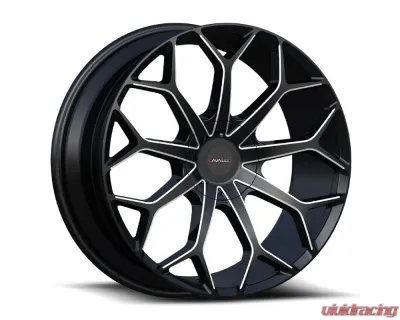 Cavallo CLV-22 Wheel 24x9 6x135|6x139.7 30mm Gloss Black & Milled - CLV-22249061351397+30GBM
