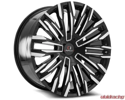 Cavallo CLV-28 Wheel 20x8.5 6x114.3|6x139.7 15mm Gloss Black & Machined - CLV-282085611431397+15BM