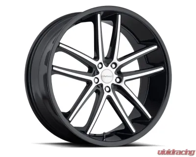 Cavallo CLV-4 Wheel 20x10 5x120 42mm Gloss Black & Machined - CLV-420105120+42BM
